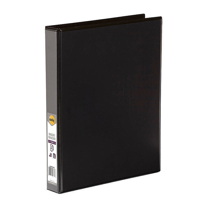 Marbig Insert Binder Clear View A4 4Dr 25mm Black