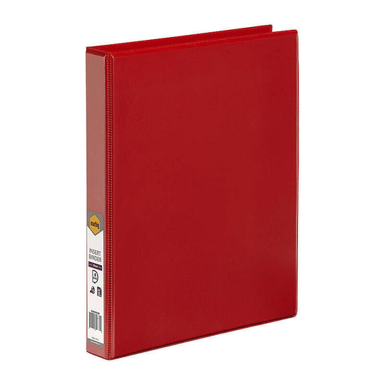 Marbig Insert Binder Clear View A4 4Dr 25mm Red