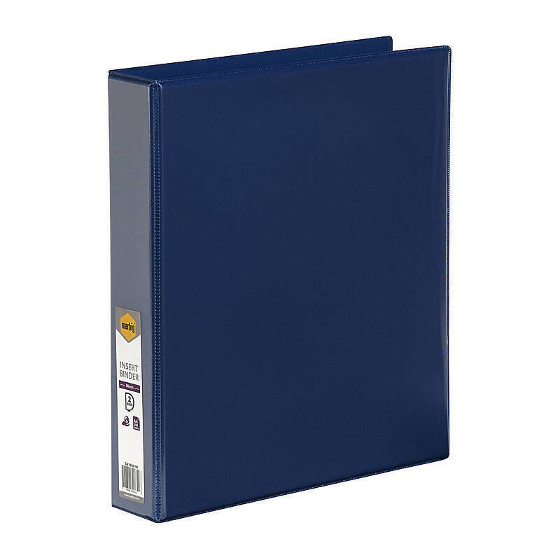 Marbig Insert Binder Clear View A4 2Dr 38mm Blue