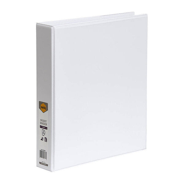 Marbig Insert Binder Clear View A4 2Dr 38mm White