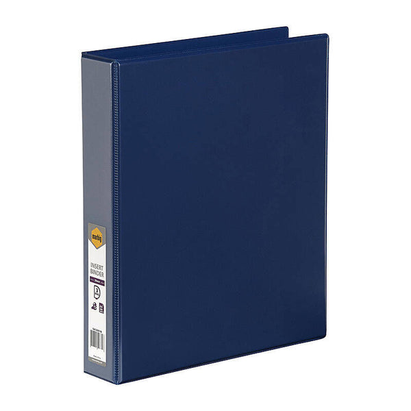 Marbig Insert Binder Clear View A4 3Dr 38mm Blue