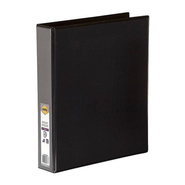 Marbig Insert Binder Clear View A4 3Dr 38mm Black