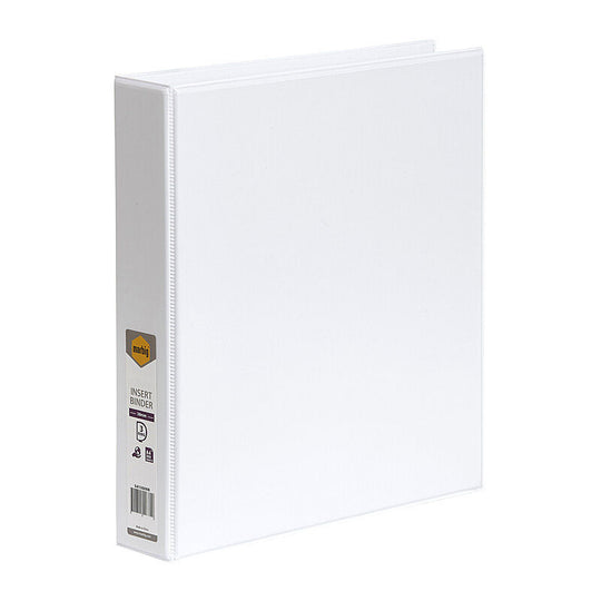 Marbig Insert Binder Clear View A4 3Dr 38mm White