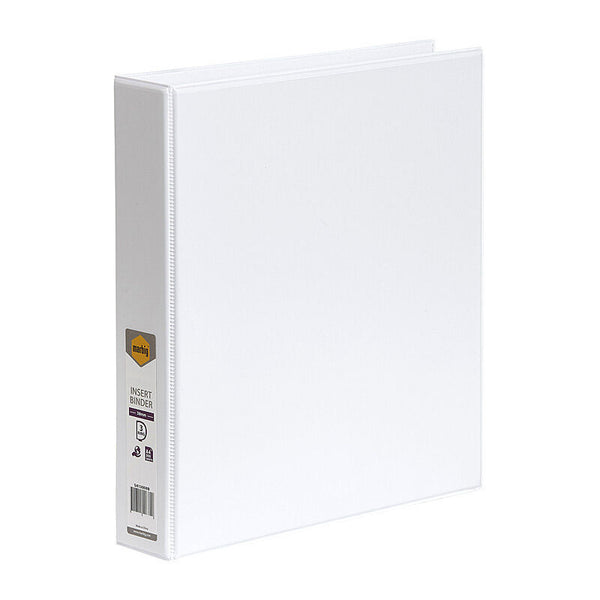 Marbig Insert Binder Clear View A4 3Dr 38mm White