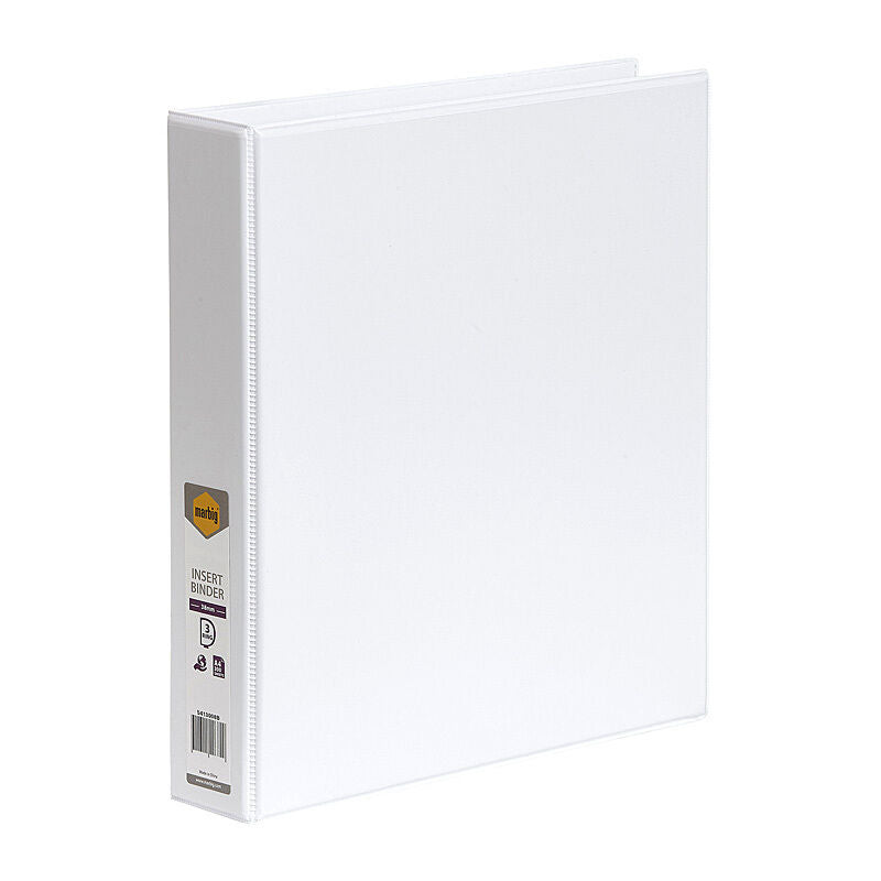 Marbig Insert Binder Clear View A4 3Dr 38mm White
