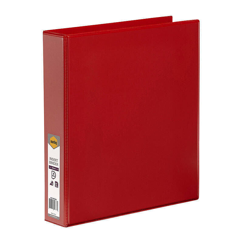 Marbig Insert Binder Clear View A4 4Dr 38mm Red