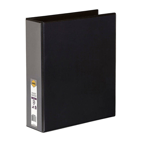 Marbig Insert Binder Clear View A4 2Dr 50mm Black