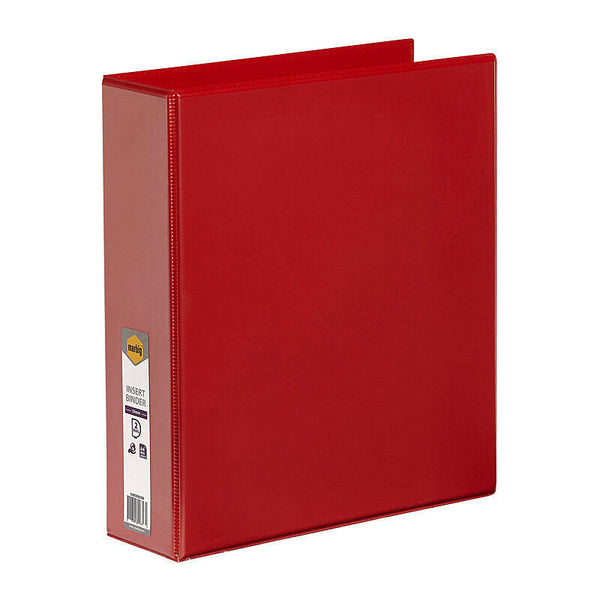 Marbig Insert Binder Clear View A4 2Dr 50mm Red