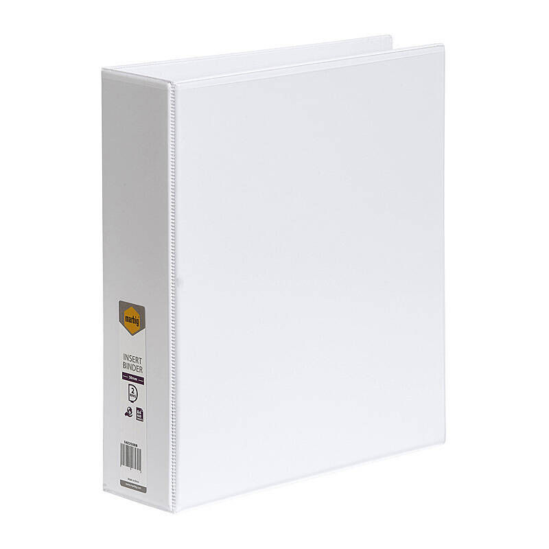 Marbig Insert Binder Clear View A4 2Dr 50mm White