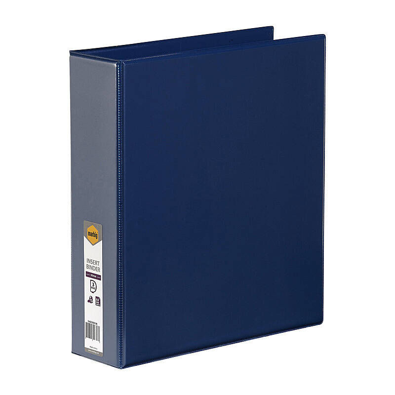 Marbig Insert Binder Clear View A4 3Dr 50mm Blue