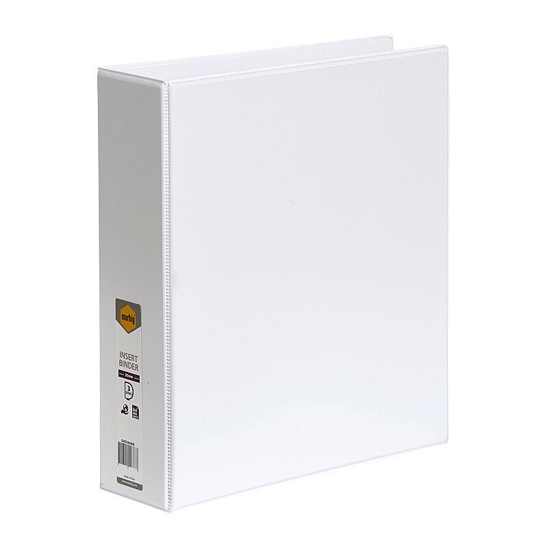 Marbig Insert Binder Clear View A4 3Dr 50mm White
