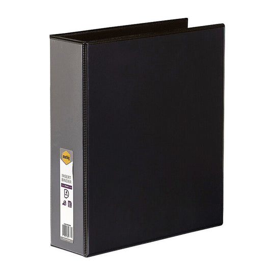 Marbig Insert Binder Clear View A4 4Dr 50mm Black