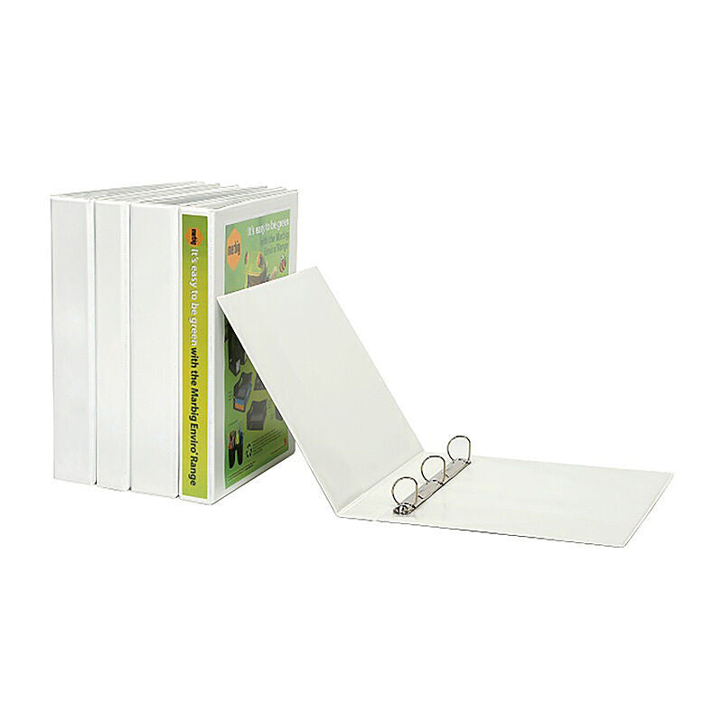 Marbig R/bndrc/v A4 65mm4D Polypropylene White
