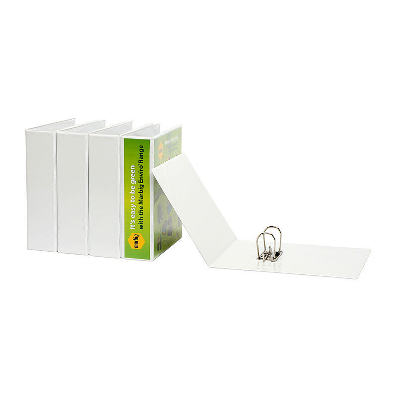 Marbig Lever Arch Clear View A4 White