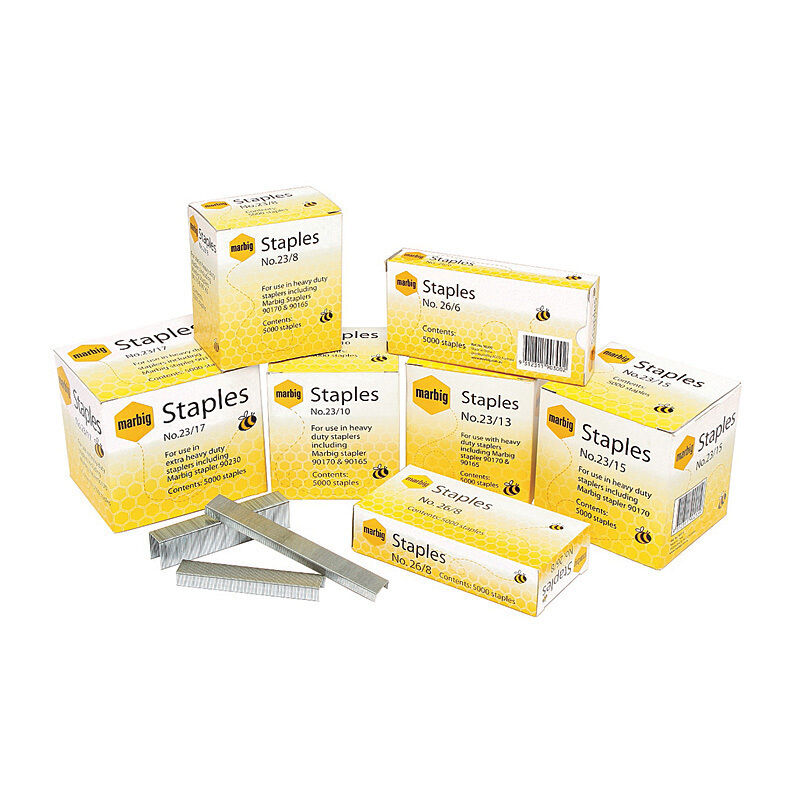Marbig Staples 23/8mm Box Of 5000 Heavy Duty