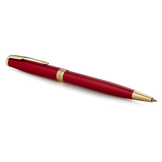 Parker Sonnet Red Lacq Gold Trim Ballpoint