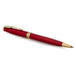 Parker Sonnet Red Lacq Gold Trim Ballpoint