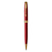 Parker Sonnet Red Lacq Gold Trim Ballpoint