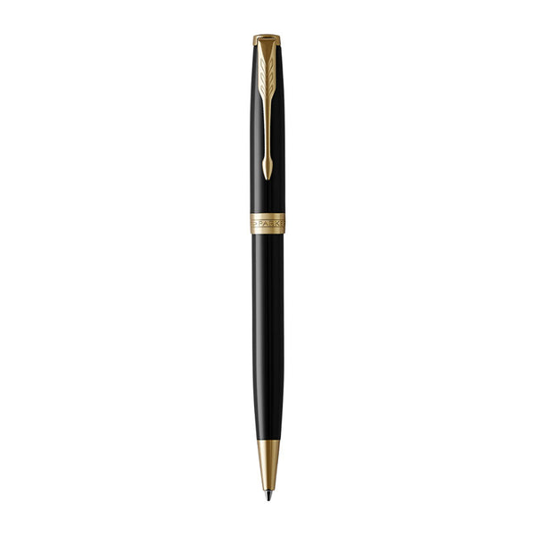 Parker Sonnet Black Lacq Gold Trim Ballpoint