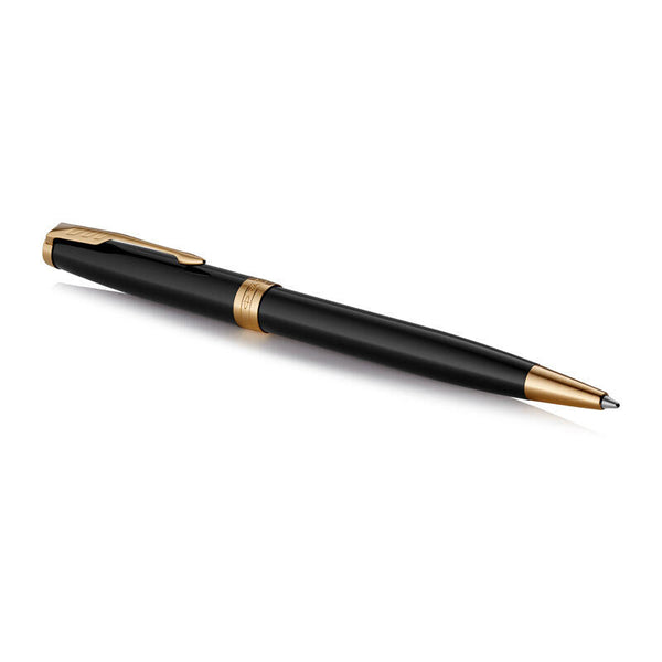 Parker Sonnet Black Lacq Gold Trim Ballpoint