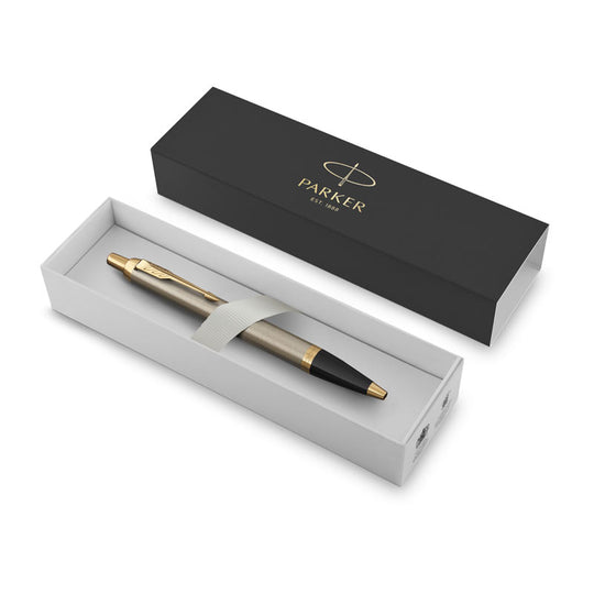 Parker Im Brshmetal Ballpoint Medium Blue