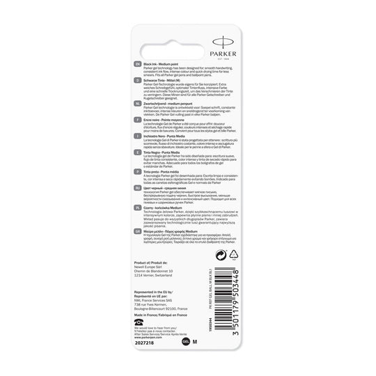 Parker Gel Refill 0.7 Mm Black