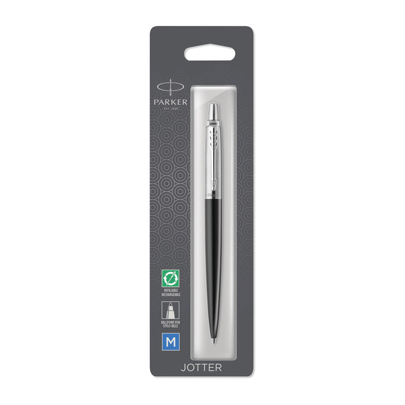 Parker Jotter Bond St Bk Chrome Trim Ballpoint