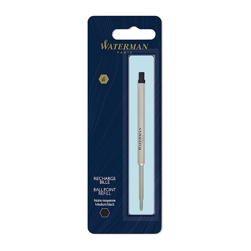 Waterman Ballpoint Refill Medium Black Pack Of 1