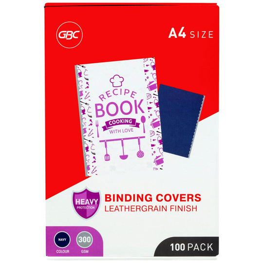 GCB L/G Bind Covers Navy Pack of 100