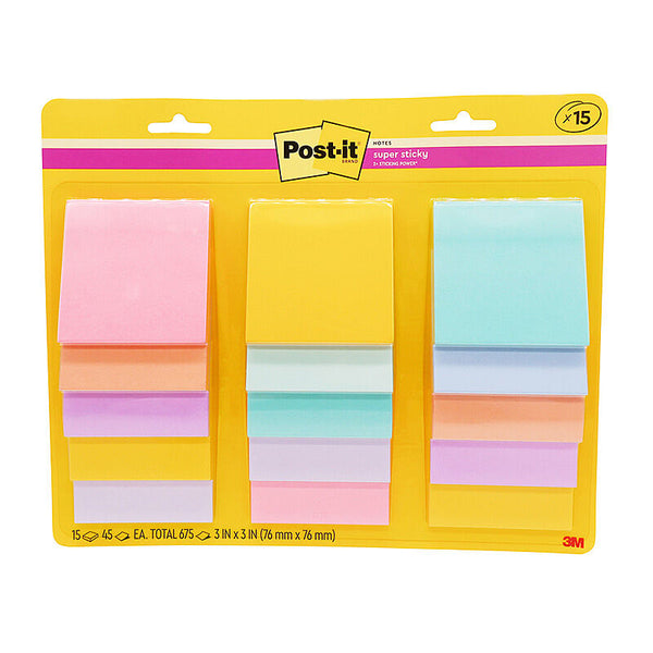 Post-It Notes Super Sticky 654-15 76x76mm Pack Of 15
