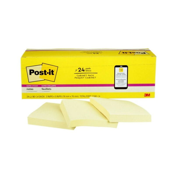 Post-It Super Sticky Notes 654-24SSCP Pack Of 24