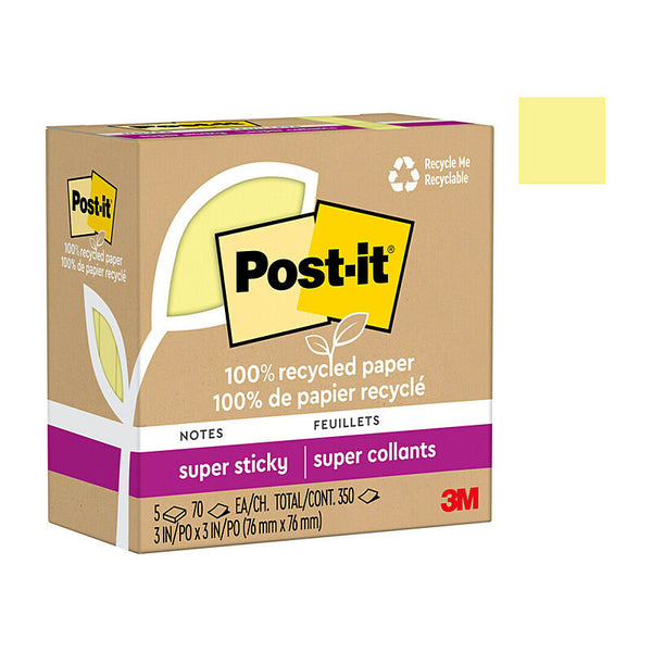 Post-It Super Sticky 654R-5SSCY 76x76 Pack Of 5 Box Of 6