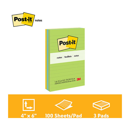 Post-It Notes 660-3AU 101x152 Pack Of 3