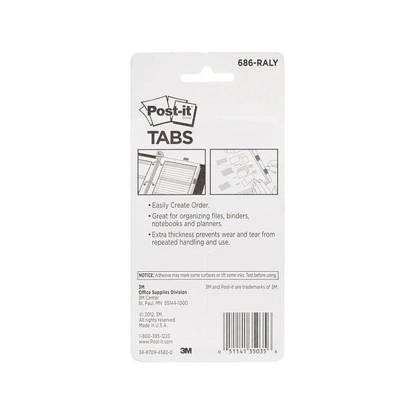 Post-It Tab 686-RALY Vp Pack Of 100 Box Of 6