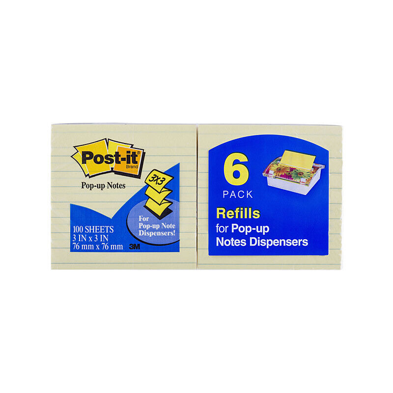 Post-It Pop-Up R335-Yl Yellow 73X73 Pack Of 6