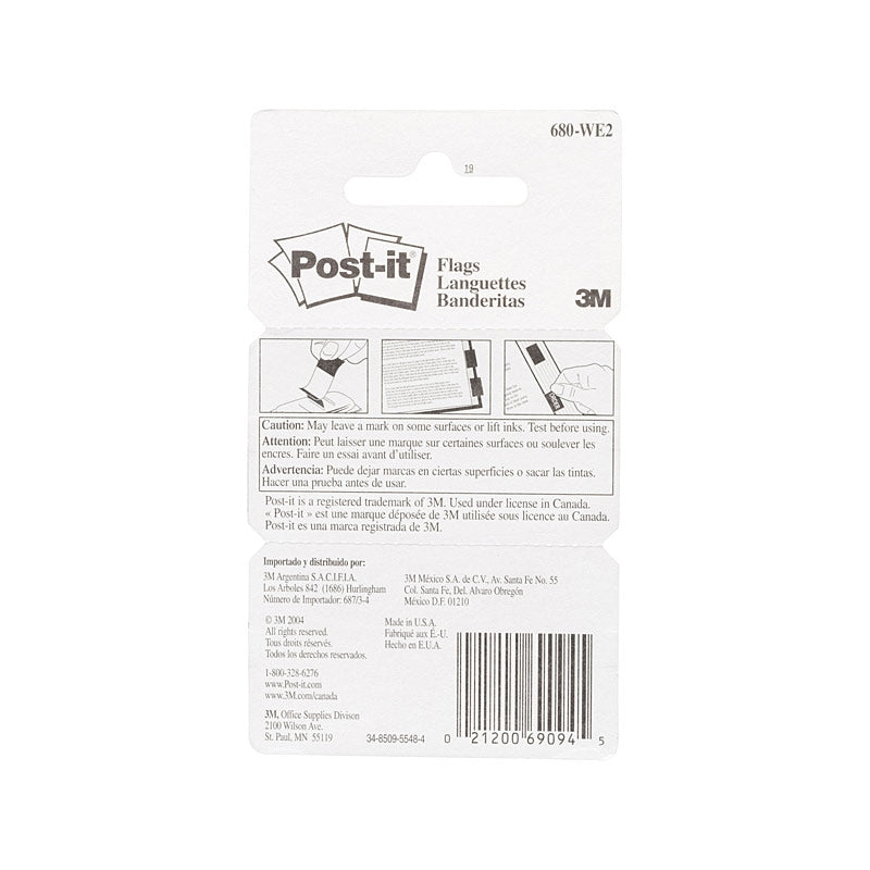 Post-It Flag 680-WE2 White Pack Of 2 Box Of 6