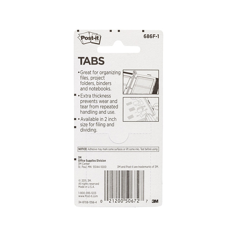 Post-It Tabs 686F-1 Pack Of 24 Box Of 6
