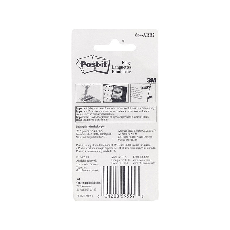 Post-It Flag 684-ARR2 Arrw Pack Of 5 Box Of 6