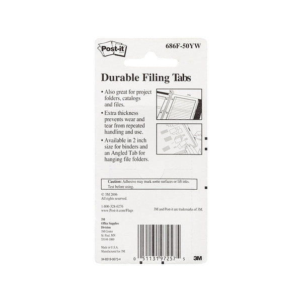 Post-It Tab686f-50yw Yellow Pack Of 50 Box6