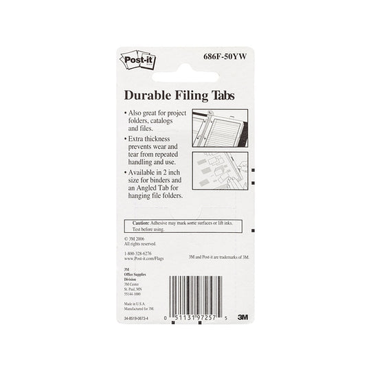 Post-It Tab686f-50yw Yellow Pack Of 50 Box6