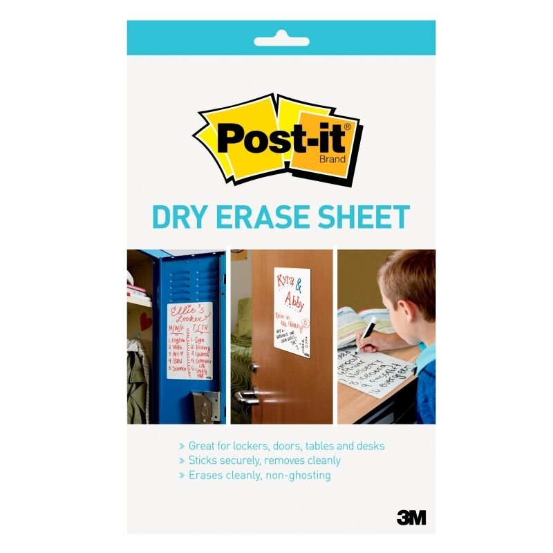 Post-It Super Sticky Dry Erase Sheet Pack Of 3