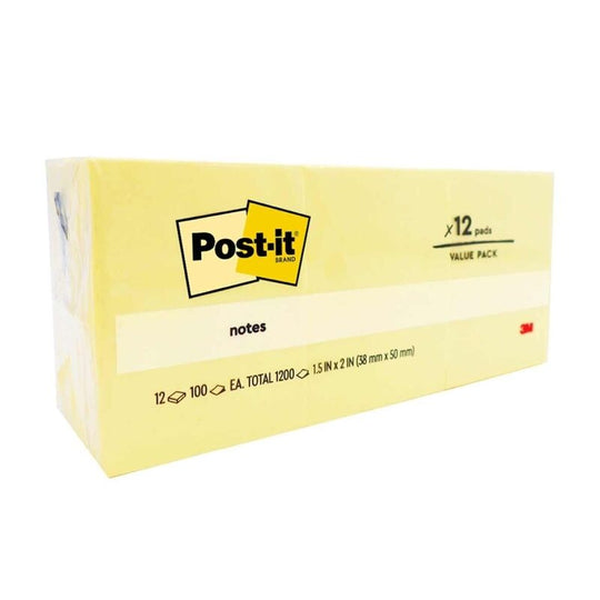 Post-It Note 653 Yw 38X50 Pack Of 12