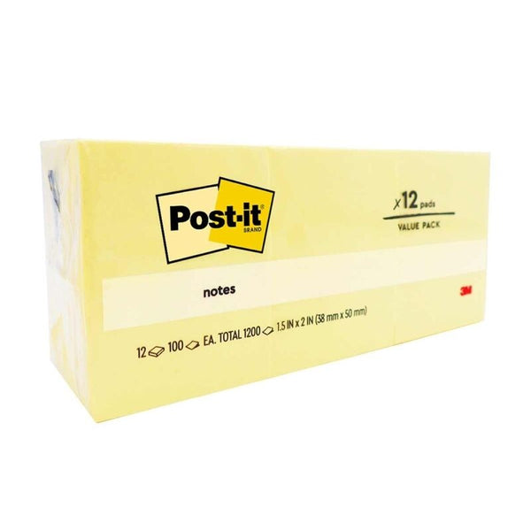 Post-It Note 653 Yw 38X50 Pack Of 12