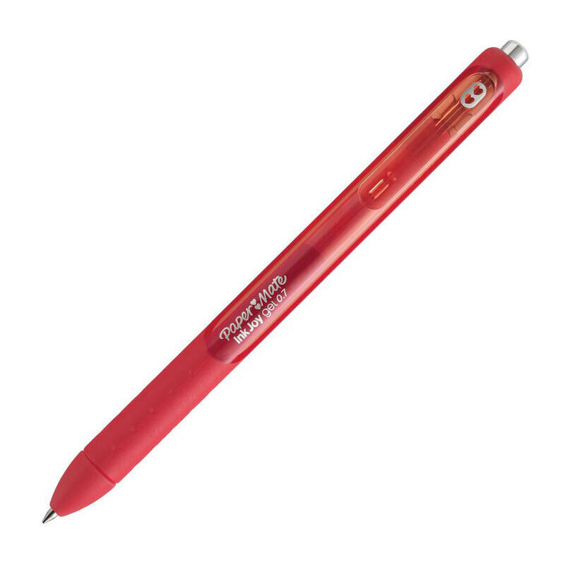 Paper Mate Inkjoy Retractable Gel Pen Red Box Of 12
