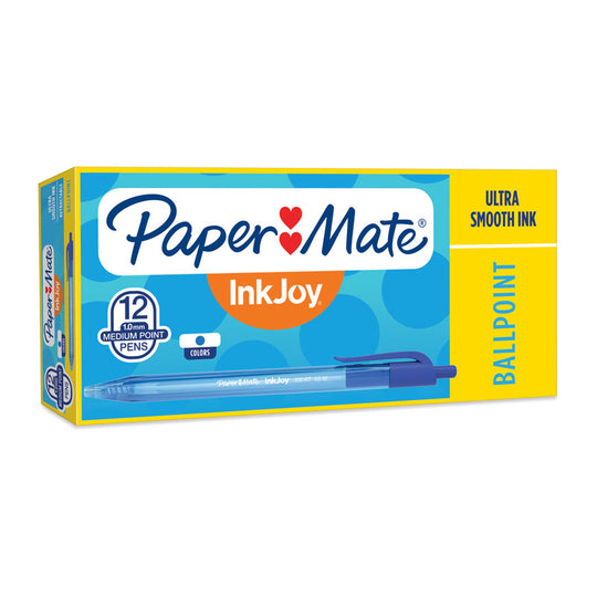 Paper Mate Inkjoy 100RT Ballpoint Blue Box Of 12