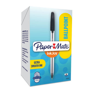 Paper Mate Inkjoy 50ST Ballpoint Black Pack Of 60