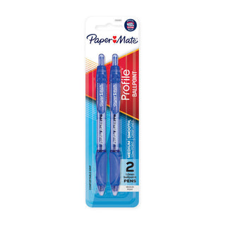 Paper Mate Profi Retractable 1.0 Ballpoint Blue Pack Of 2 Box Of 6