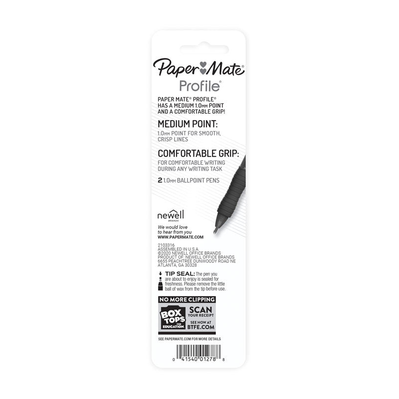 Paper Mate Profi Retractable 1.0 Ballpoint Blue Pack Of 2 Box Of 6