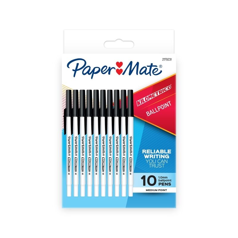 Paper Mate Kilometrico Black Pk10r Box12