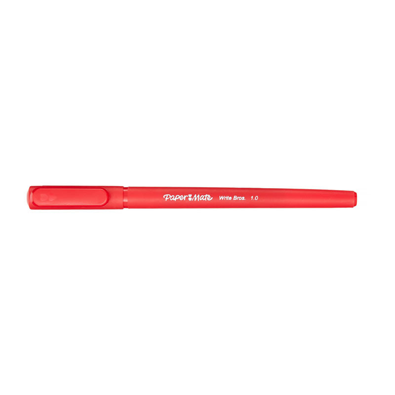 Paper Mate Writebros 1.0mm Ballpoint Red Pack Of 12